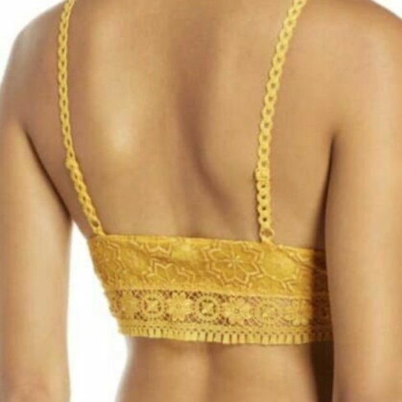 NWT Free People Ella Soft Lace Longline Bralette M - Picture 5 of 13